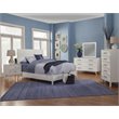Pemberly Row Wood Bedroom Mirror in Classic White Finish