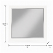 Pemberly Row Wood Bedroom Mirror in Classic White Finish