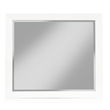 Pemberly Row Wood Bedroom Mirror in Classic White Finish