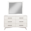 Pemberly Row Wood Bedroom Mirror in Classic White Finish