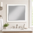 Pemberly Row Wood Bedroom Mirror in Classic White Finish
