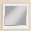 Pemberly Row Wood Bedroom Mirror in Classic White Finish