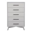 Pemberly Row 5 Drawer Wood Chest in White Finish