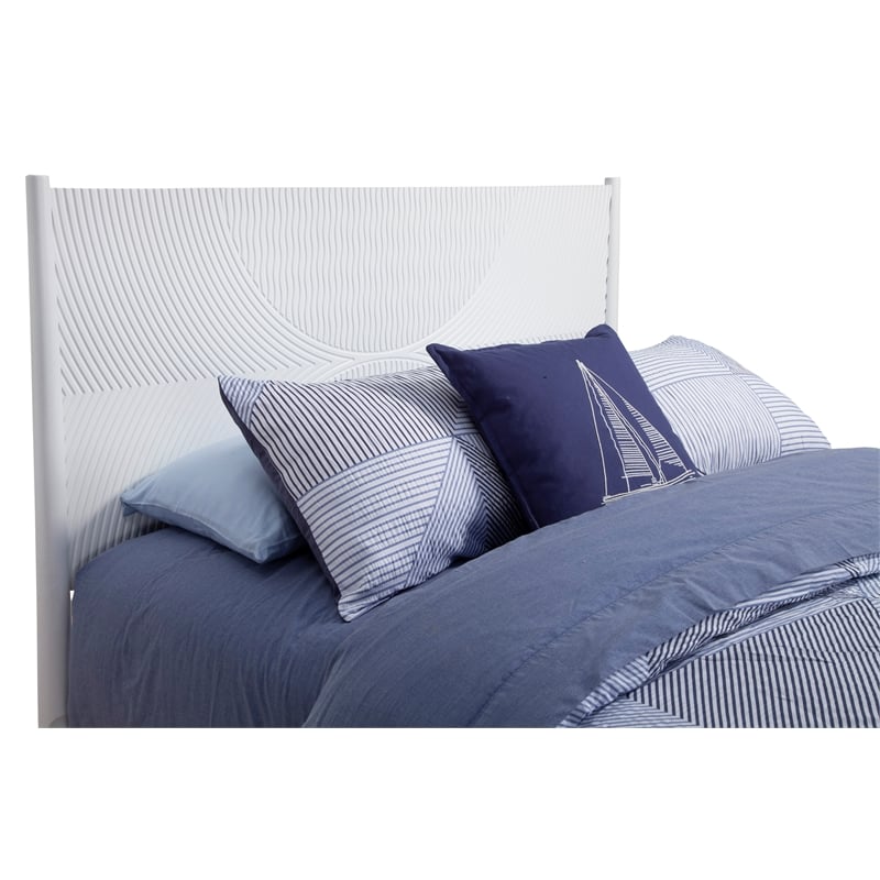 Pemberly Row Full Wood Panel Bed in White Finish