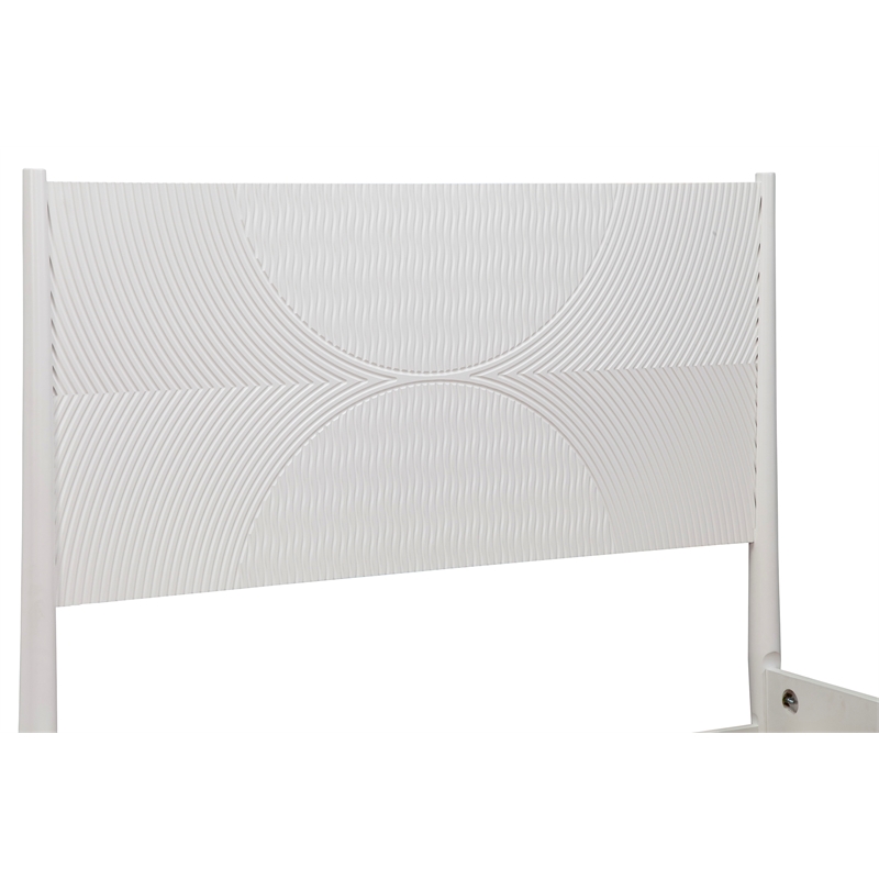 Pemberly Row King Wood Panel Bed in White Finish