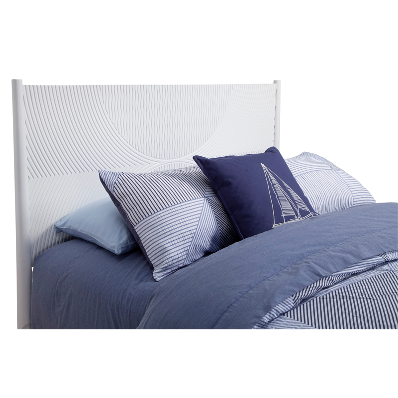 Pemberly Row King Wood Panel Bed in White Finish