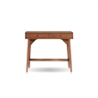 Pemberly Row Mini Writing Desk in Chestnut Brown with Felt-Lined Drawers