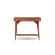 Pemberly Row Mini Writing Desk in Chestnut Brown with Felt-Lined Drawers