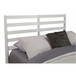 Pemberly Row Full Wood Bed with Slat Back Headboard in White