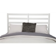Pemberly Row Full Wood Bed with Slat Back Headboard in White