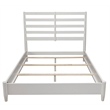 Pemberly Row Full Wood Bed with Slat Back Headboard in White