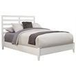 Pemberly Row Full Wood Bed with Slat Back Headboard in White