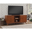 Pemberly Row Large Mahogany TV Console with Acorn Brown Finish