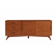 Pemberly Row Large Mahogany TV Console with Acorn Brown Finish