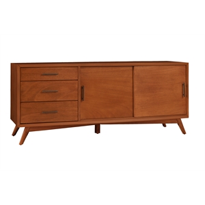 Pemberly Row Large Mahogany TV Console with Acorn Brown Finish