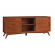 Pemberly Row Large Mahogany TV Console with Acorn Brown Finish
