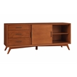 Pemberly Row Large Mahogany TV Console with Acorn Brown Finish