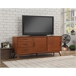 Pemberly Row Large Mahogany TV Console with Acorn Brown Finish