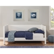 Pemberly Row Mid Century Twin Size Day Bed in White Finish
