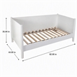 Pemberly Row Mid Century Twin Size Day Bed in White Finish