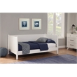 Pemberly Row Mid Century Twin Size Day Bed in White Finish
