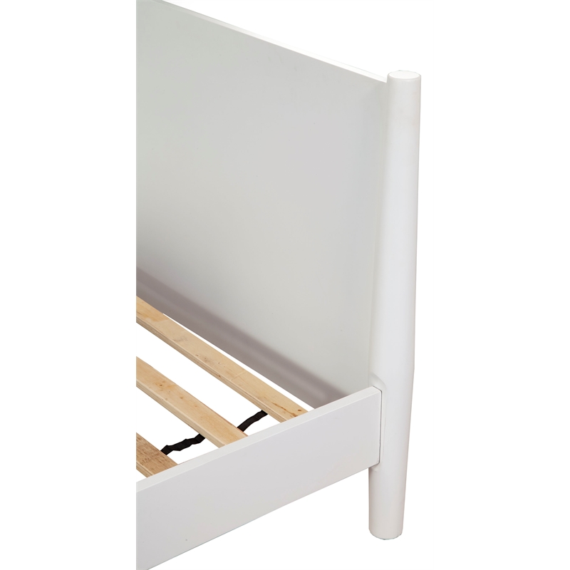 Pemberly Row Mid Century Twin Size Day Bed in White Finish