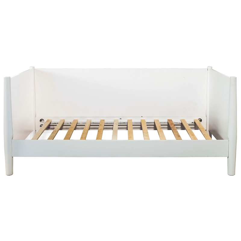 Pemberly Row Mid Century Twin Size Day Bed in White Finish