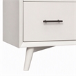 Pemberly Row Mid Century Modern 4 Drawer Chest in White Mahogany