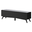 Pemberly Row Mahogany Wood Bench in Black Finish with Felt-Lined Drawer