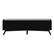Pemberly Row Mahogany Wood Bench in Black Finish with Felt-Lined Drawer