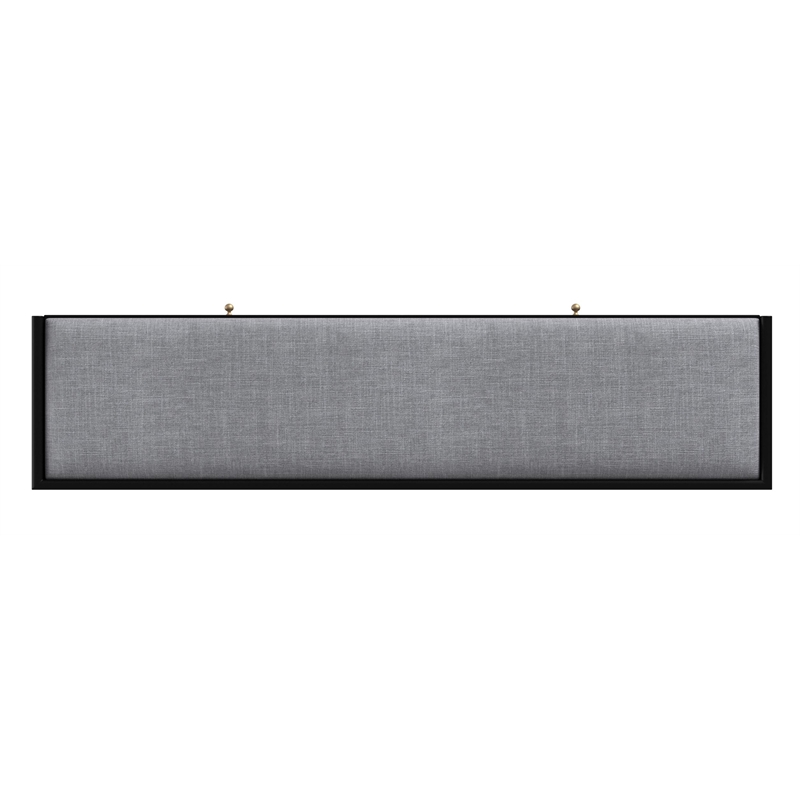 Pemberly Row Mahogany Wood Bench in Black Finish with Felt-Lined Drawer