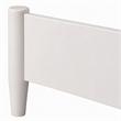 Pemberly Row Mid Century Modern King Panel Bed in White Wood Finish