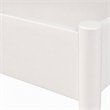 Pemberly Row Mid Century Modern Queen Panel Bed in White Wood Finish