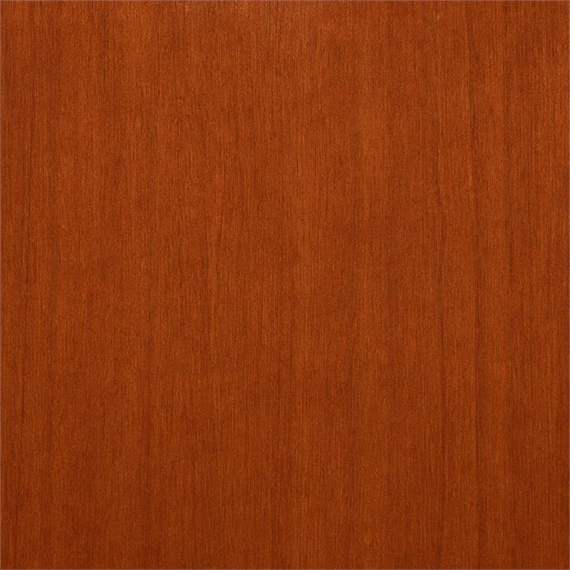 Pemberly Row Mid Century Queen Wood Panel Bed in Acorn Brown Finish