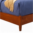 Pemberly Row King Wood Panel Bed in Mid Century Acorn Brown Finish