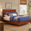 Pemberly Row King Wood Panel Bed in Mid Century Acorn Brown Finish