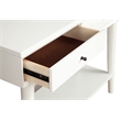 Pemberly Row Console Table with 2 Drawers in White and Mahogany Build