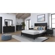 Pemberly Row 4 Drawer Multifunction Chest in Wood Black Finish