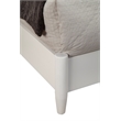 Pemberly Row Standard King Wood Bed in White with Slat Back Headboard