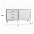 Pemberly Row Small Wood TV Console with 3 Drawers in White Finish