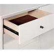Pemberly Row Small Wood TV Console with 3 Drawers in White Finish