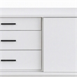 Pemberly Row Small Wood TV Console with 3 Drawers in White Finish