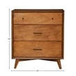 Pemberly Row Small 3-Drawer Chest in Acorn Finish with Felt Lined Drawer