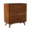 Pemberly Row Small 3-Drawer Chest in Acorn Finish with Felt Lined Drawer