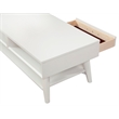 Pemberly Row 1 Drawer Coffee Table in Mahogany Wood and White Finish