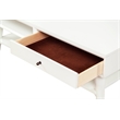 Pemberly Row 1 Drawer Coffee Table in Mahogany Wood and White Finish