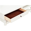 Pemberly Row 1 Drawer Coffee Table in Mahogany Wood and White Finish