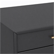 Pemberly Row Small Wood TV Console in Black Finish