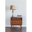 Pemberly Row Large 2-Drawer Wood Nightstand in Acorn Finish