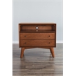 Pemberly Row Large 2-Drawer Wood Nightstand in Acorn Finish
